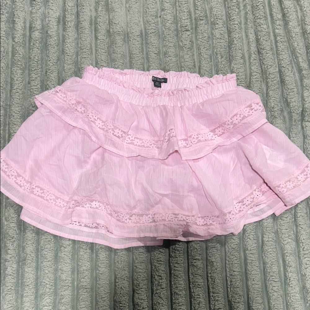 Wild Fable Light Pink Layered Midi Skirt